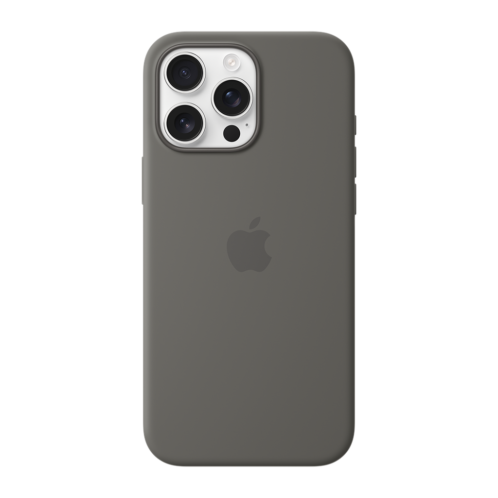 Funda de Silicona con Magsafe para iPhone 16 Pro Max - Gris Piedra