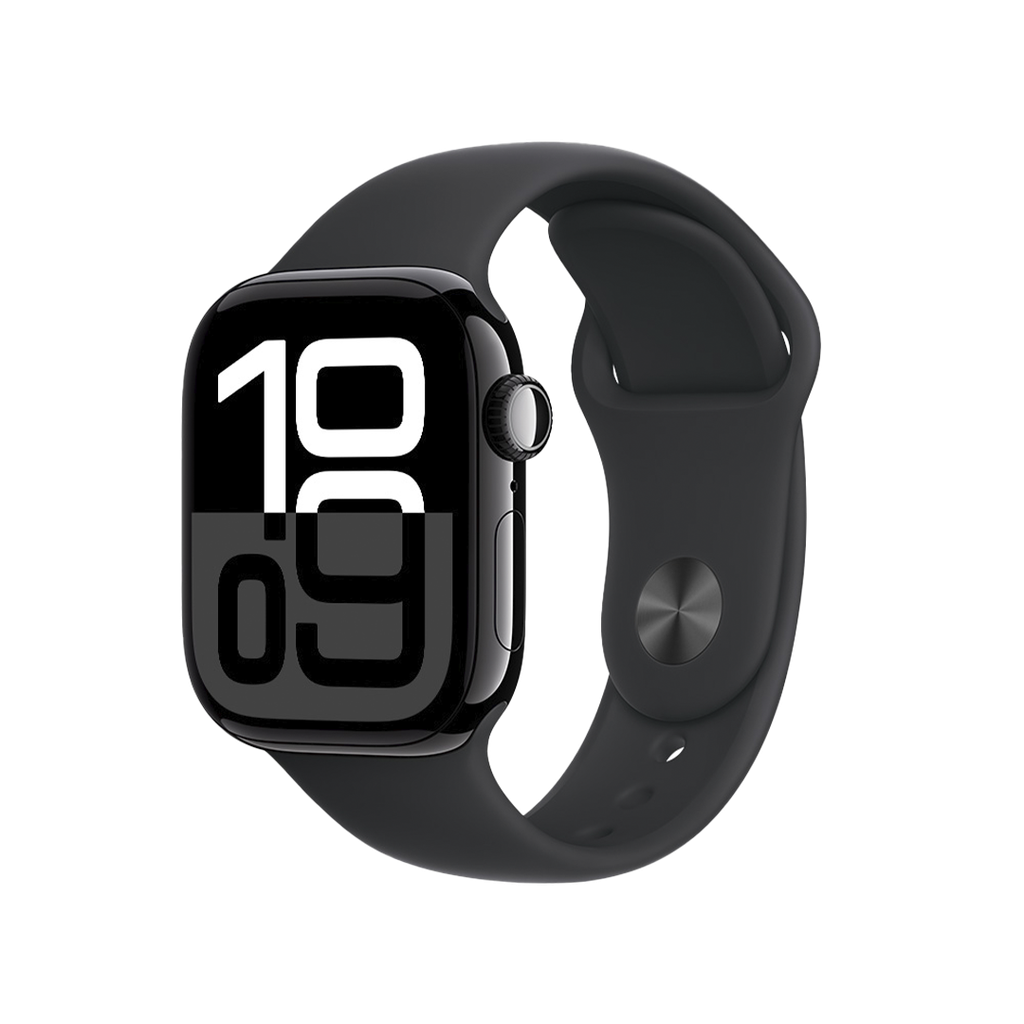 Apple Watch S10 GPS 42mm - Caja de Aluminio Negro Azabache - Banda Deportiva Negra -M/L