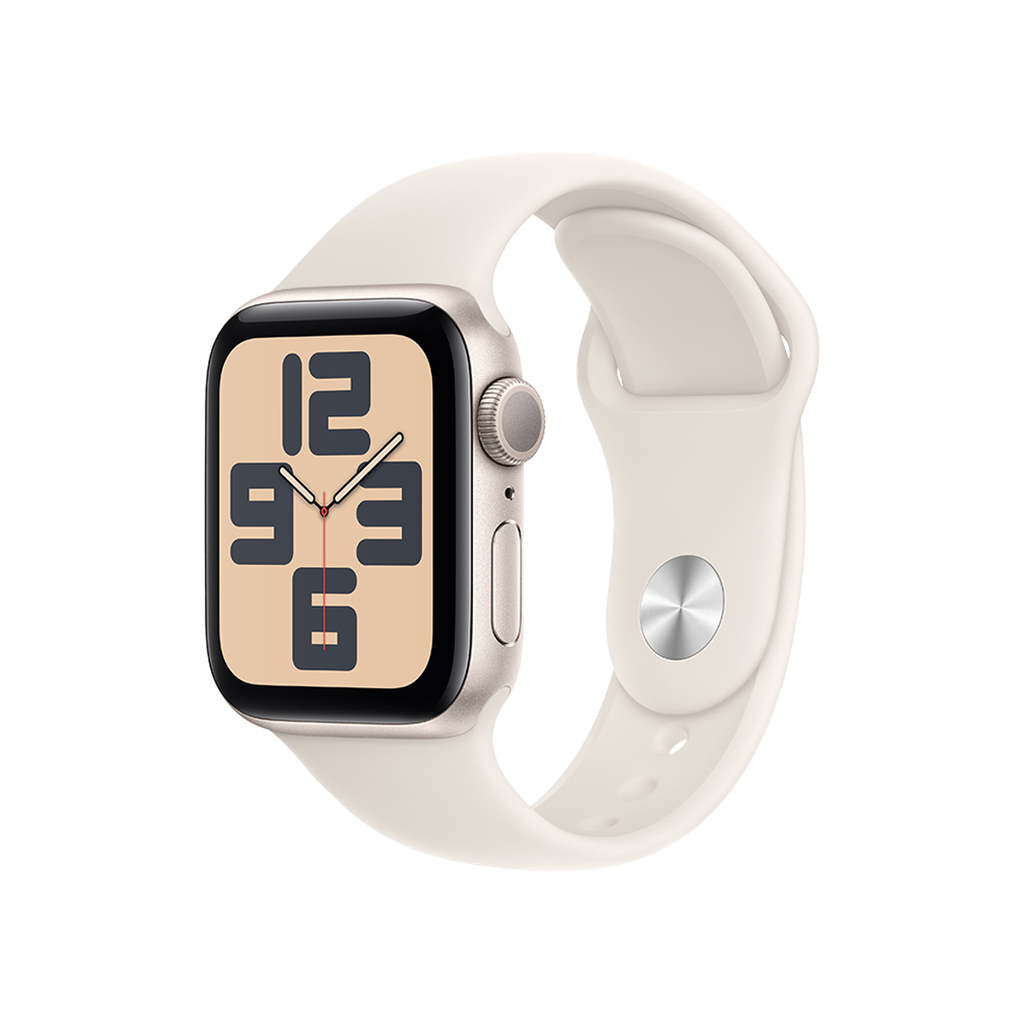 Apple Watch SE GPS 40mm - Caja de Aluminio Blanco Estrella con Banda Deportiva Blanco Estrella - M/L