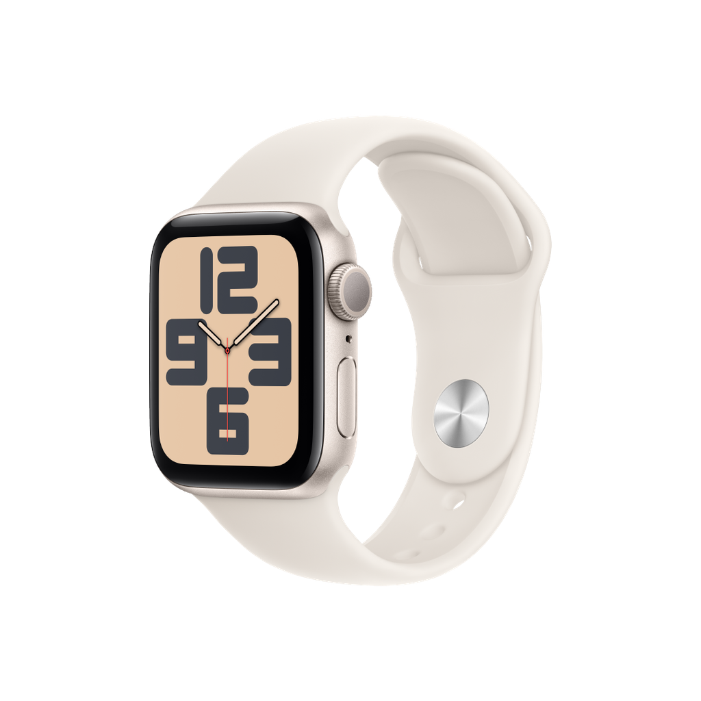 Apple Watch SE GPS 40mm - Caja de Aluminio Blanco Estrella con Banda Deportiva Blanco Estrella - M/L