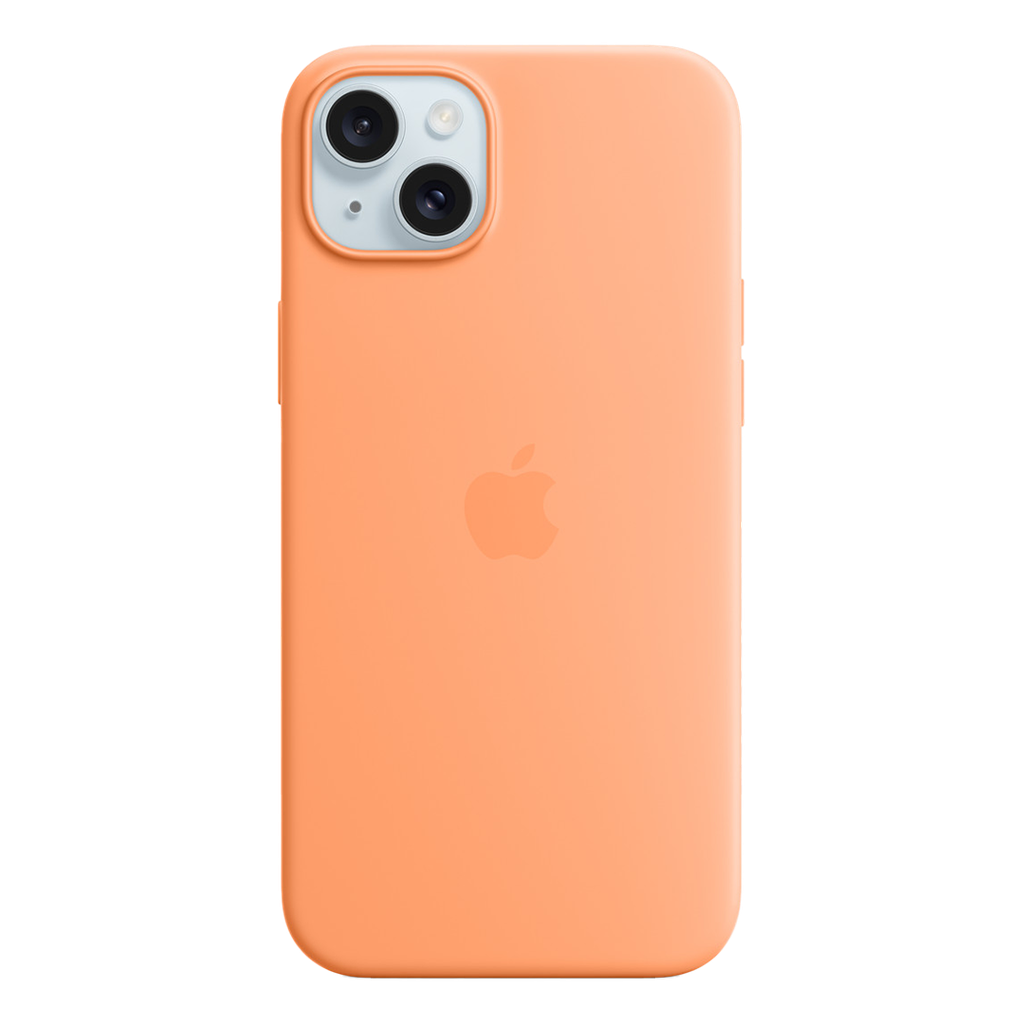 Funda de Silicona para iPhone 15 Plus - Naranjada