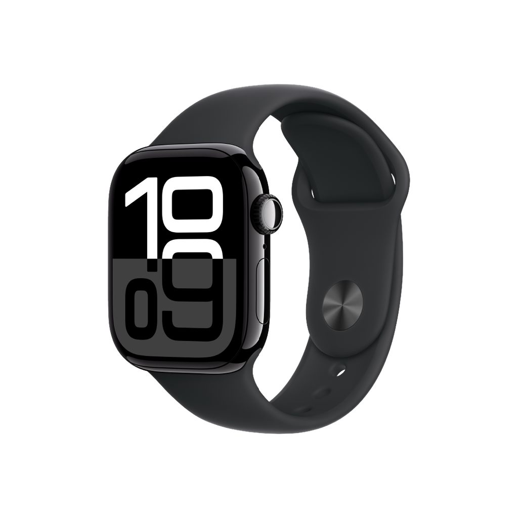 Apple Watch S10 GPS 42mm - Caja de Aluminio Negro Azabache - Banda Deportiva Negra - S/M