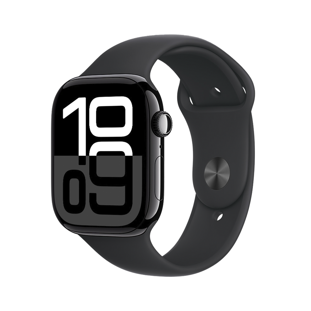 Apple Watch S10 GPS 46mm - Caja de Aluminio Negro Azabache - Banda Deportiva Negra - S/M