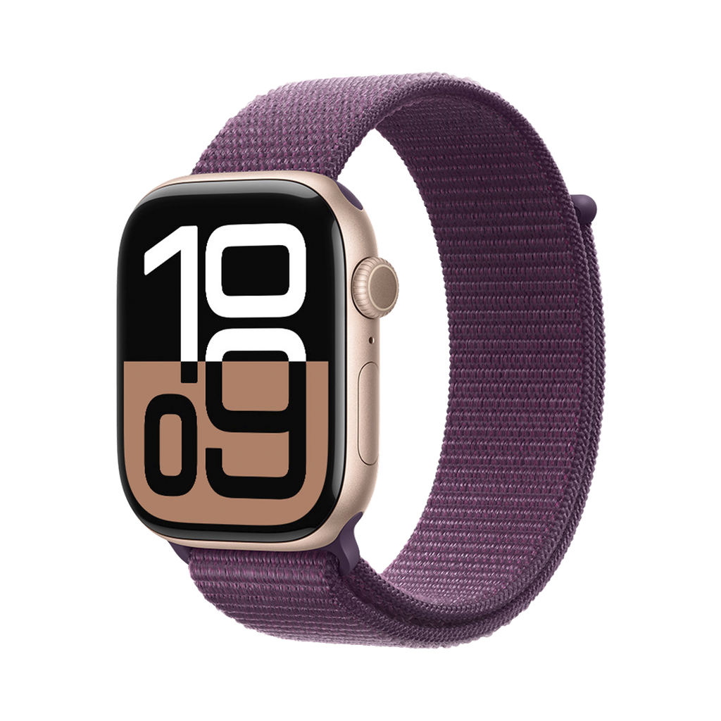 Apple Watch S10 GPS 46mm - Caja de Aluminio Oro Rosa - Loop Deportivo Ciruela