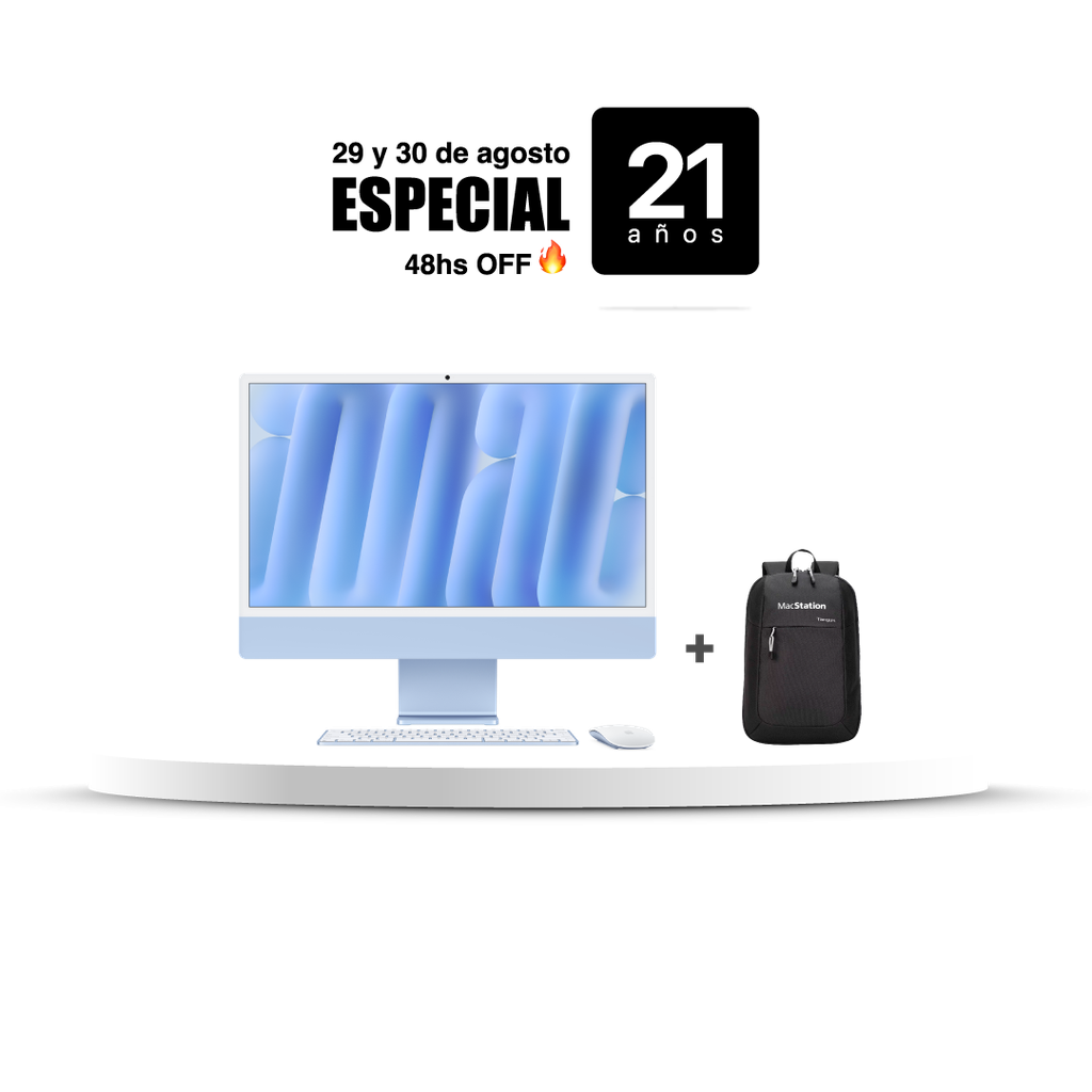 iMac 24" M4 - 10 CPU, 10 GPU, 24 GB, 512 GB - Azul