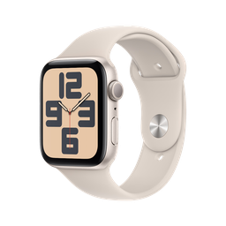 [MNK23LE/A] Apple Watch SE GPS 44mm - Caja de Aluminio Plata con Banda Deportiva Blanca - Regular