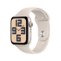 [MNK23LE/A] Apple Watch SE GPS 44mm - Caja de Aluminio Plata con Banda Deportiva Blanca - Regular