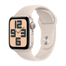 [MRE53LE/A] Apple Watch SE GPS 44mm - Caja de Aluminio Blanco Estrella con Banda Deportiva Blanco Estrella -  M/L