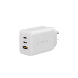 [APAADX65ARWH] Adam Elements Cargador OMNIA de 3 Puertos 65W - Blanco