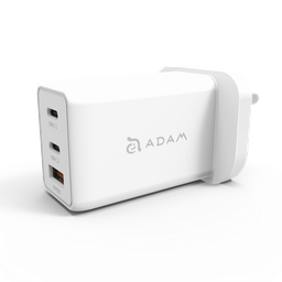 [APAADX65ARWH] Adam Elements Cargador OMNIA de 3 Puertos 65W - Blanco