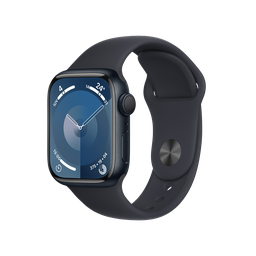 [MR8W3LE/A] Apple Watch Series 9 GPS - 41mm - Caja de Aluminio Medianoche con Banda Deportiva Medianoche - S/M