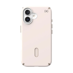 [150688-3214] Speck Presidio 2 Pro Funda con ClickLock para iPhone 16 - Blanco Hueso/Dorado Reliquia/Marrón Avellana