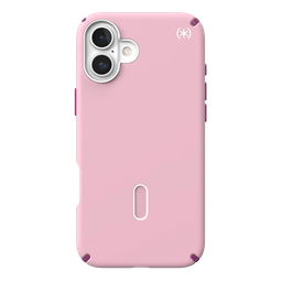 [150712-3250] Speck Presidio 2 Pro Funda con ClickLock para iPhone 16 Plus - Rosa/Arándano Violeta/Blanco