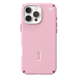 [150724-3250] Speck Presidio 2 Pro Funda con ClickLock para iPhone 16 Pro Max - Rosa/Arándano Violeta/Blanco