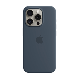 [MT1D3ZM/A] Funda de Silicona para iPhone 15 Pro - Azul Tormenta