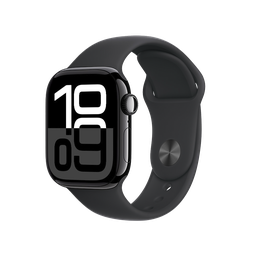 [MWWF3AM/A] Apple Watch S10 GPS 42mm - Caja de Aluminio Negro Azabache - Banda Deportiva Negra -M/L