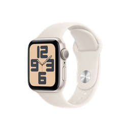 [MXEG3BE/A] Apple Watch SE GPS 40mm - Caja de Aluminio Blanco Estrella con Banda Deportiva Blanco Estrella - M/L