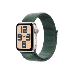 [MXEH3BE/A] Apple Watch SE GPS 40mm - Caja de Aluminio Blanco Estrella con Loop Deportivo Verde Lago