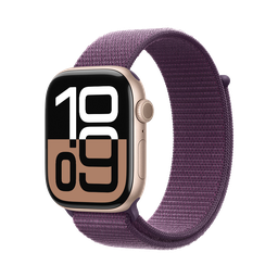 [MWWV3AM/A] Apple Watch S10 GPS 46mm - Caja de Aluminio Oro Rosa - Loop Deportivo Ciruela